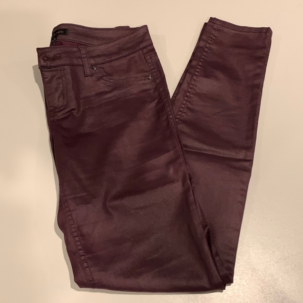 Purple skinny jeans